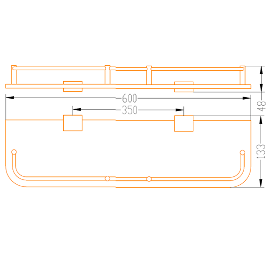 Porta Sanitary Ware - MT8160L Glass Shelf