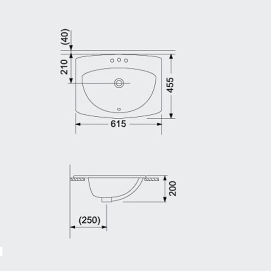 Porta Sanitary Ware - HDL410 Over Counter Basin