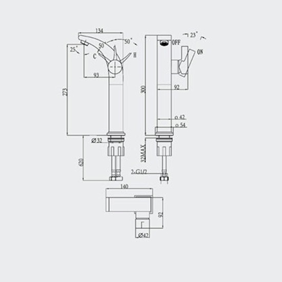 Porta Sanitary Ware - HDA0791MG Single Lever Basin Mixer