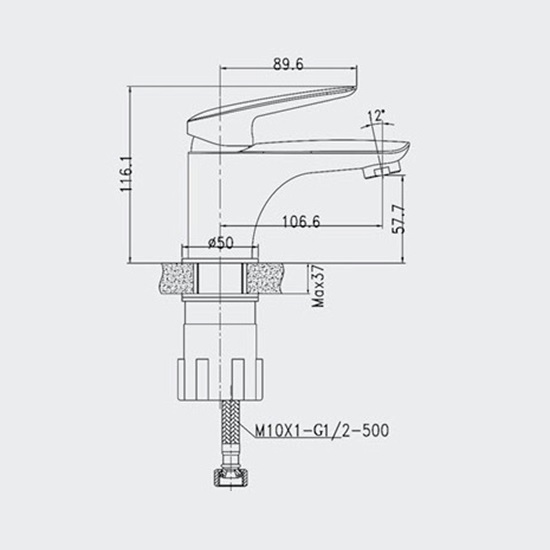 Porta Sanitary Ware - HDA3261M Single Lever Basin Mixer