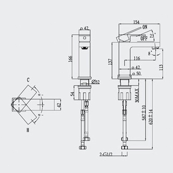 Porta Sanitary Ware - HDA4691M Single Lever Basin Mixer