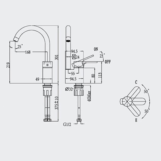 Porta Sanitary Ware - HDA508XH Single Lever Kitchen Mixer