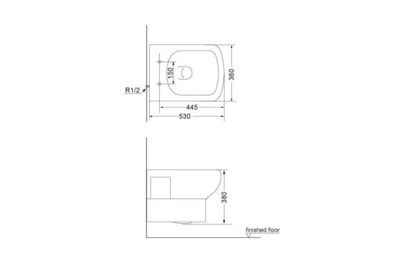 Wall Hung WC | HD201 - Image 2