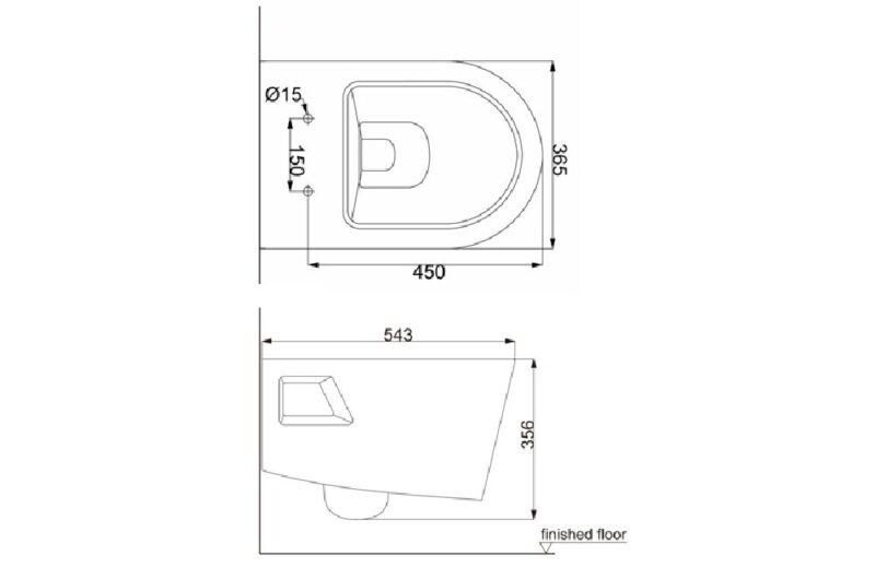 Wall Hung WC | HD427WH - Image 2