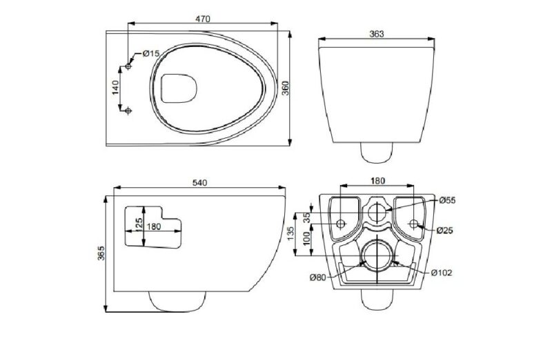 Wall Hung WC | HD428WH - Image 2