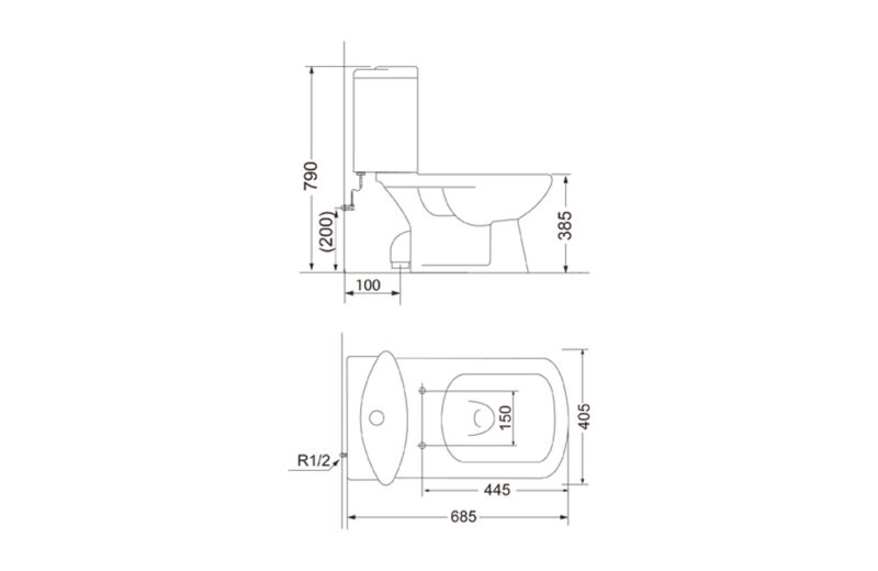 Two Piece WC | HD201C-N - Image 2