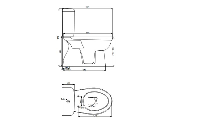 Two Piece WC | HD44N - Image 2