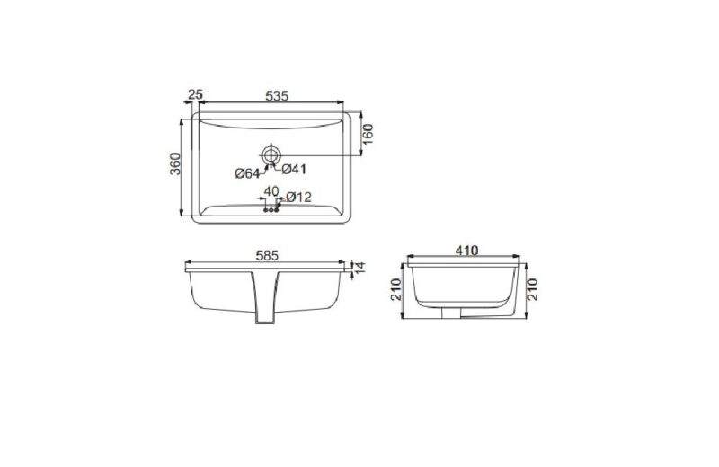 Under Counter Basin | HDLU024N - Image 2