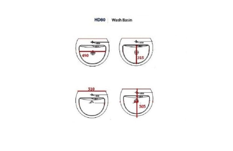 Washbasin Pedestal | HD80 - Image 2