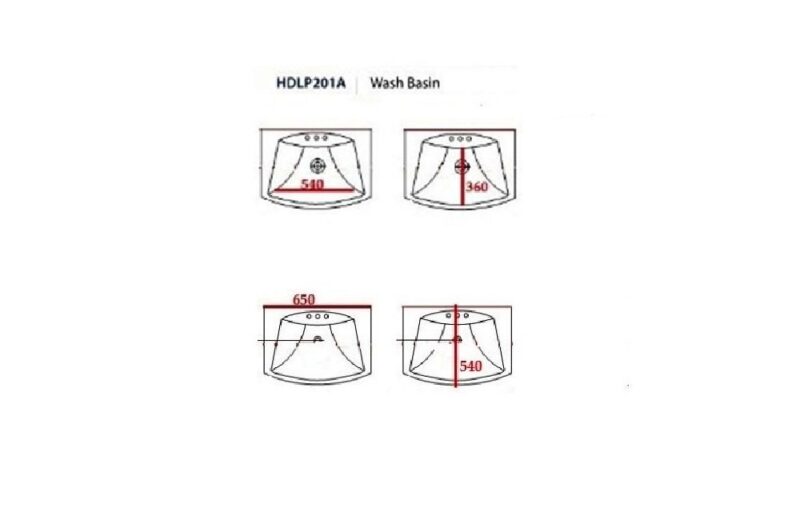 Washbasin Pedestal | HDLP201A - Image 2